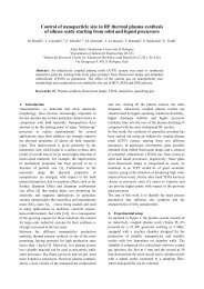 Control of nanoparticle size in RF thermal plasma synthesis of ...