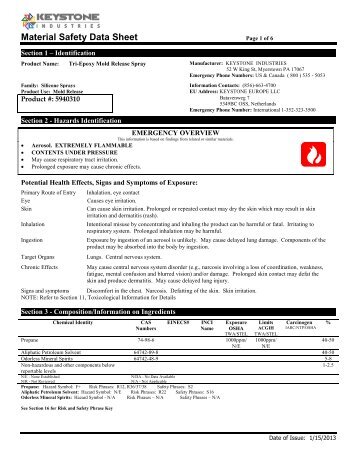 Mold Release Spray 1-13.pdf - Keystone Industries