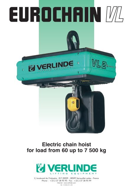 Verlinde Electric Chain Hoist