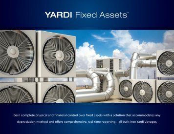 YARDI Fixed AssetsÃ¢Â„Â¢