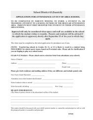 Application for Out of Area Form - Claremont Secondary School ...
