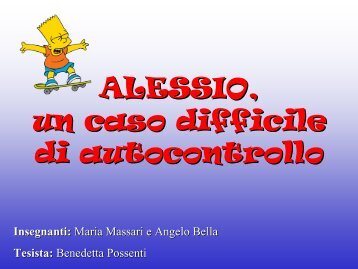 Alessio, un caso difficile di autocontrollo - USP di Piacenza