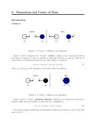 Lab 6 : Momentum and Center of Mass