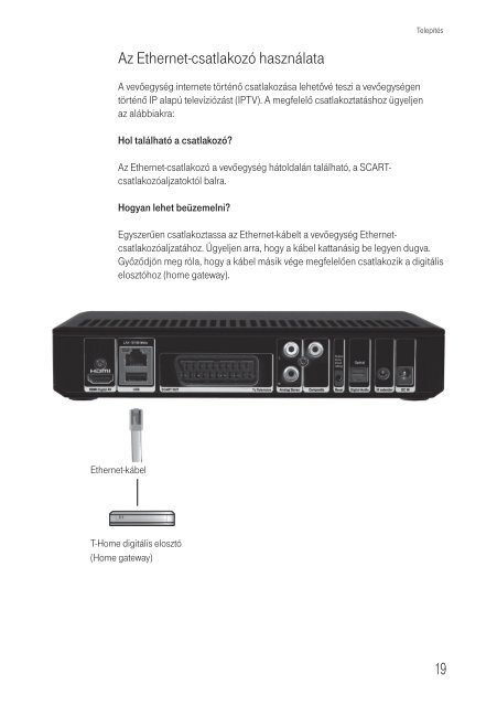 Cisco Cis2001 IPTV vevÅ‘egysÃ©g kezelÃ©si ÃºtmutatÃ³ - T-Home