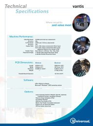 Technical Specifications - Universal Instruments Corporation