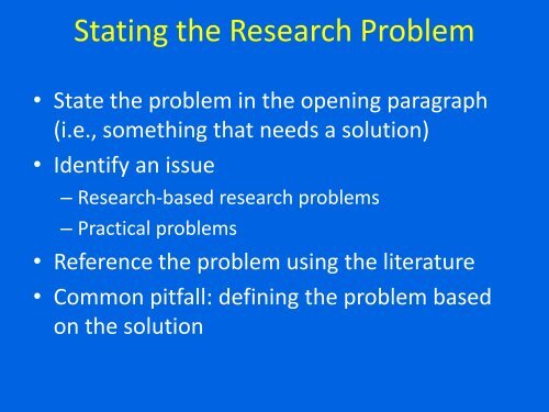 FROM PROBLEM STATEMENT TO RESEARCH QUESTIONS - 1