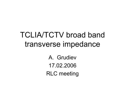 Update on Broadband Impedance of TCTV Collimator and Follow-Up