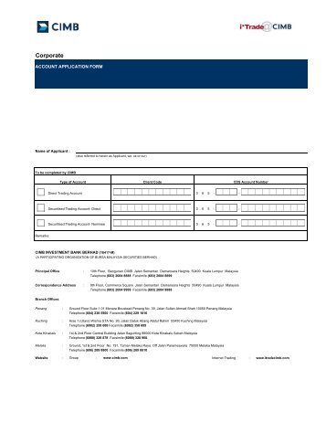 Corporate - i*Trade@CIMB MY