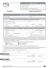 VOLLMACHT QUARTAL DES BEITRITTS ..................... / .....................