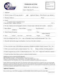 APPLICATION FOR PEDDLER LICENSE - City of Kenosha, Wisconsin