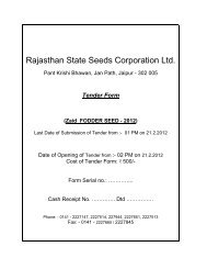 Rajasthan State Seeds Corporation Ltd - Rajasthan Krishi