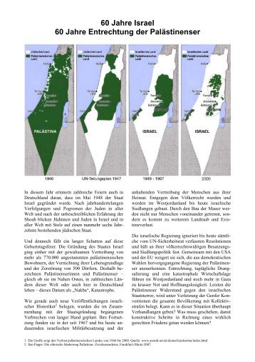 60 Jahre Israel 60 Jahre Entrechtung der Palästinenser - Bonner ...