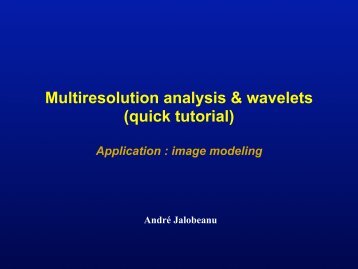 Multiresolution analysis & wavelets (quick tutorial) - MIV