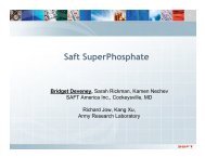 Saft SuperPhosphate - Phostech Lithium inc.