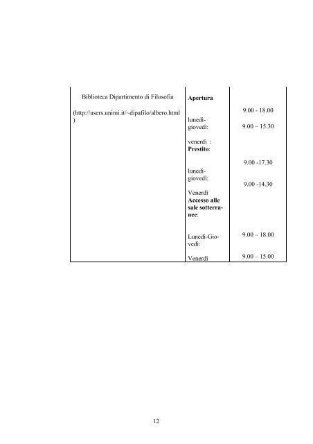 Guida per i laureandi a cura del - Dipartimento di Filosofia