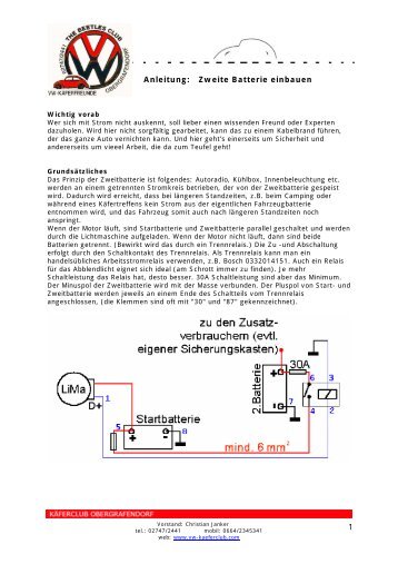 Vw T3 Zweitbatterie Schaltplan - Wiring Diagram