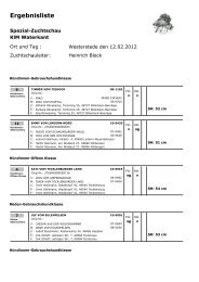 Zuchtschau 12.02.2012 Westerstede - KLM - Landesgruppe Waterkant