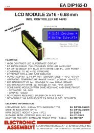 EA DIP162-D LCD MODULE 2x16 - 6.68 mm