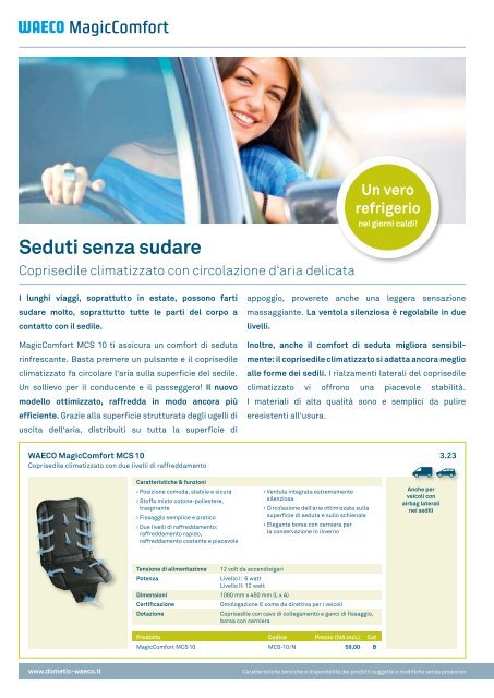 PiÃ¹ ComfoRt in viAggio - Waeco.com