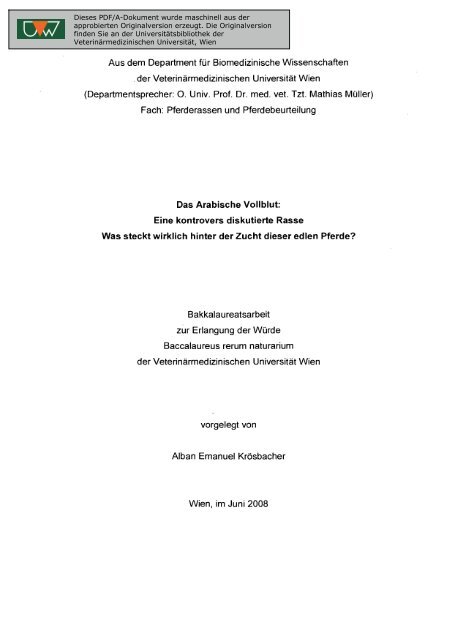 l Veterinärmedizinische Universität Wien