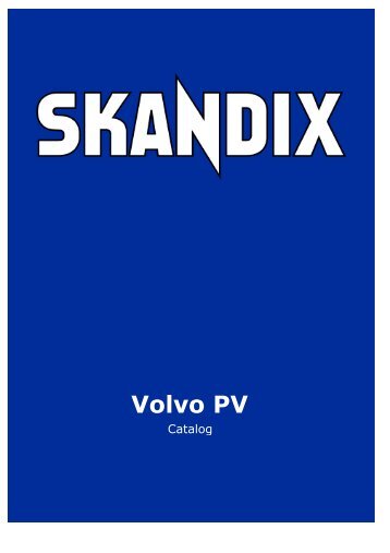 SKANDIX Catalog: Volvo PV - SaabtuninG