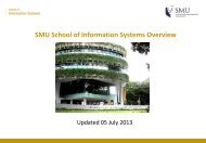 IS Management - School of Information Systems - Singapore ...