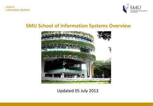IS Management - School of Information Systems - Singapore ...