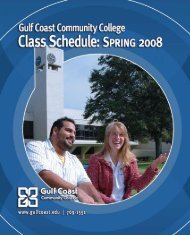 Spring 2008 Class Schedule - Gulf Coast Community College