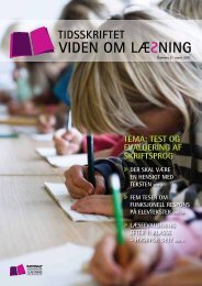 tema: test og evaluering af skriftsprog - Viden om LÃ¦sning