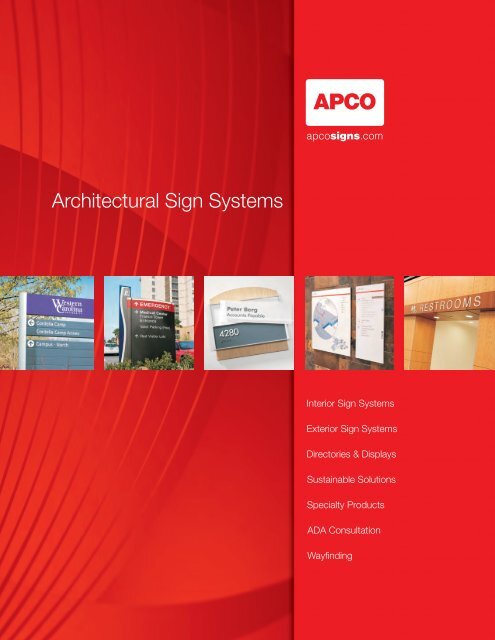 Complete 2012 Product Catalog Download - Apcosigns.com