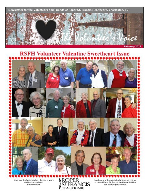 The Volunteer's Voice - Roper St. Francis Healthcare