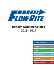 Battery Watering Catalog 2013 - 2014 - Flow-Rite