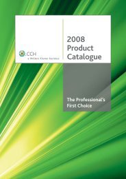 2008 Product Catalogue - CCH Australia