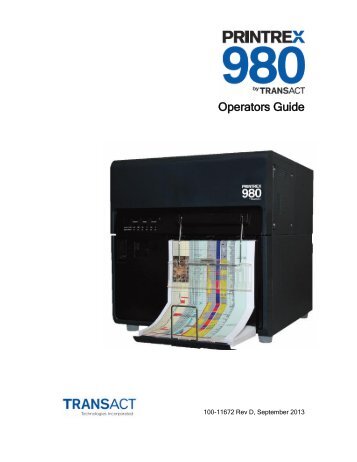 Printrex 980 Operator's Guide - TransAct