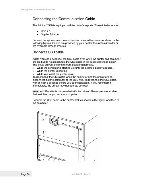 Printrex 980 Operator's Guide - TransAct