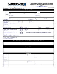 Individual Volunteer Application Form - Goodwill of Greater ...