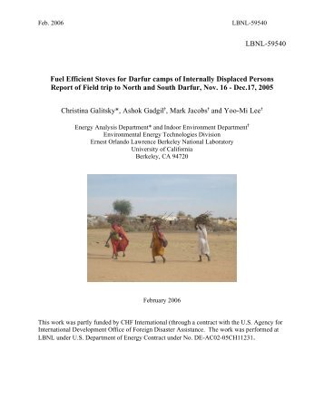 Initial Fact-Finding Mission Field Trip Report (2005) (PDF)