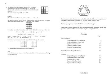 UKMT UKMT UKMT - United Kingdom Mathematics Trust ...