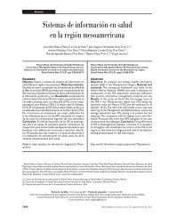 Sistemas de informaciÃ³n en salud en la regiÃ³n mesoamericana