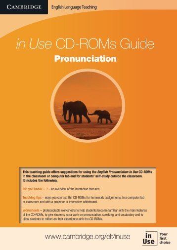 in Use CD-ROMs Guide - Cambridge University Press