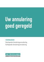 Voorwaarden Annuleringsverzekering - De Friesland Zorgverzekeraar