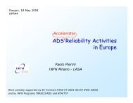 ADS Accelerator Reliability Activities in Europe - Superconducting ...