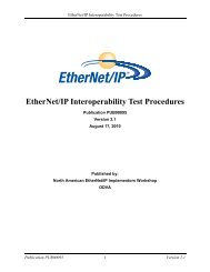 EtherNet/IP Interoperability Test Procedures - ODVA