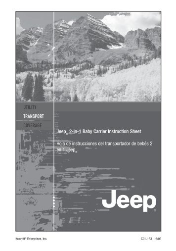 Jeep Baby Carrier Installation Instructions - Jeep World