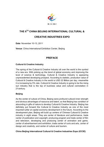 the second china beijing international cultural ... - to business