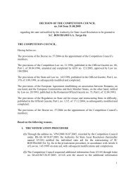 1 DECISION OF THE COMPETITION COUNCIL no. 164 from 31.08 ...