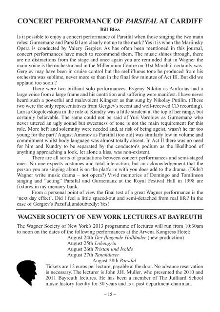 13895 Wagner News 174 - Wagner Society of England