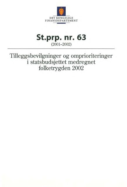 St.prp. nr. 63 - Statsbudsjettet