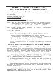 extrait du registre des deliberations du conseil municipal de le ...