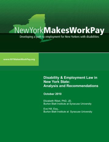 Disability & Employment Law in New York State - Cornell University